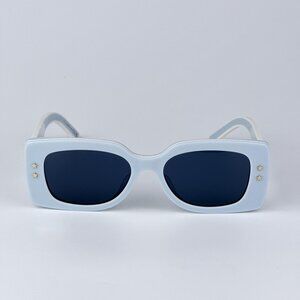 Dior DIORPACIFIC S1U 80B0 Men NEW AUTHENTIC Sunglasses Blue White Rectangle